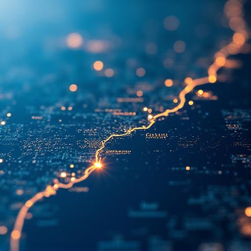 Close-up of a high-tech naval chart showing shipping lane density and risk zones